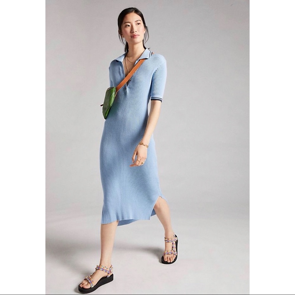 Anthropologie Polo Knit Midi Dress